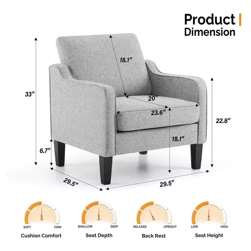 Karl Home | Fauteuil simple de 29,9 pouces de large