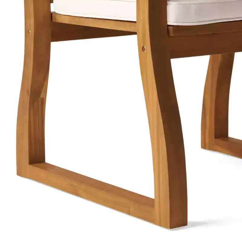 Fauteuil en bois MAYEERTY KD, design démontable, accoudoirs confortables pour salon et coin lecture