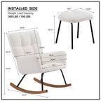 Fauteuil à bascule moderne avec dossier haut, accoudoirs, design ergonomique, chaise longue inclinable