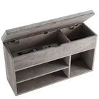 Banc à chaussures avec coussin, banc d'entrée avec étagère réglable, banc à chaussures de rangement dissimulé, étagère à chaussures en bois, pour entrée, couloir