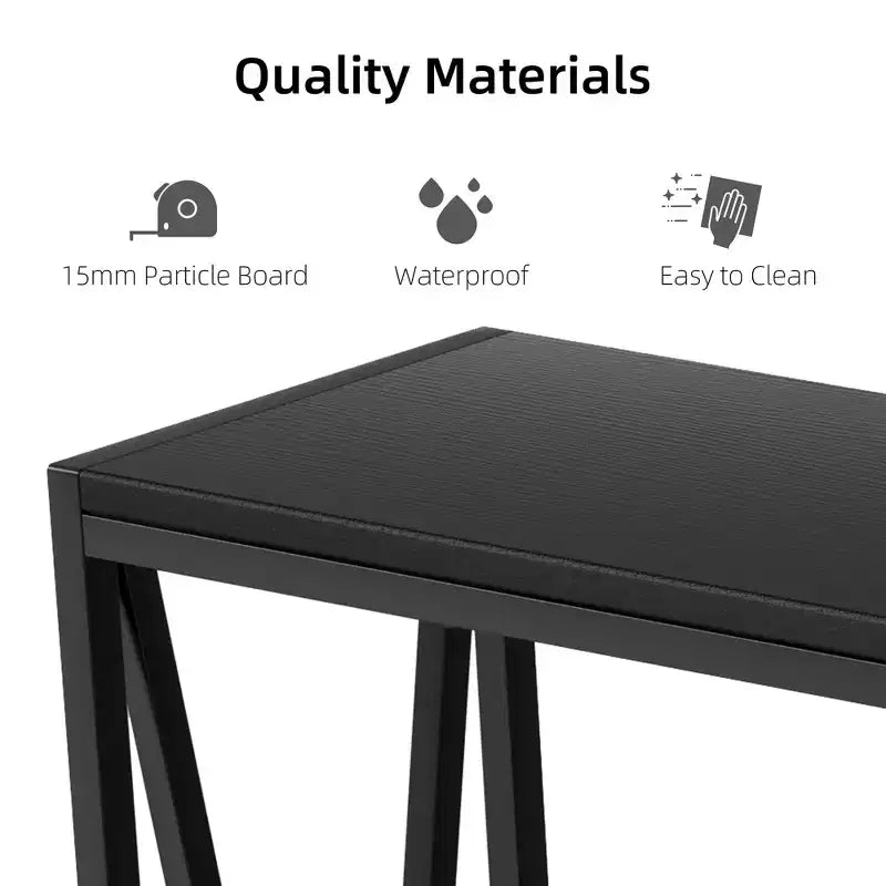 TROPOW Console, Table d'entrée à 2 niveaux, Table de canapé étroite avec rangement, Console pour entrée, salon, couloir