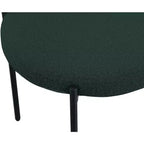 Meridian Furniture, Chaises de salle à manger en tissu bouclé vert Beacon, Lot de 2