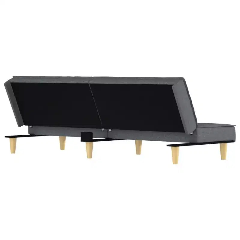 vidaXL Canapé-lit Tissu gris foncé (100 % polyester), contreplaqué, mousse Standard