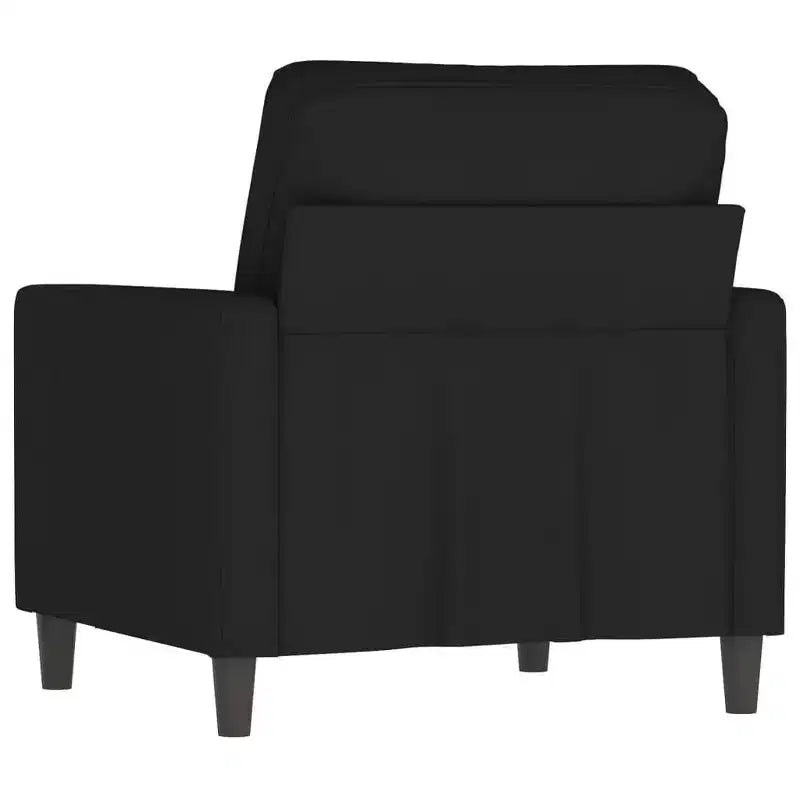 vidaXL Fauteuil Noir Velours (100 % polyester), Métal Simple