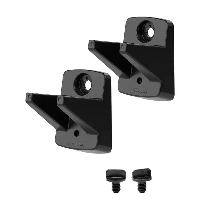 Suncast 2 Pack Wall Mount Hook Tool Organizer, Outdoor Rack System for Garage Storage, Closet, Shed, or Cleaning Organization, Black