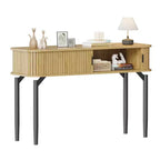 Table console de 119 cm avec 2 tiroirs et rangement ouvert, table d'entrée étroite derrière le canapé, tables d'appoint pour couloir et salon