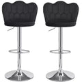 VECELO Velvet Bar Stools Set of 2/4, Adjustable Barstools with Back, Armless Counter Height Stools, Swivel Bar Chairs for Pub or Kitchen Island