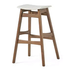 GDFStudio Elise Ensemble de bar 5 pièces rembourré en tissu de style Mid-Century Modern