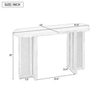 MAYEERTY Table Console Étroite en Rotin avec Rangement pour Salon Couloir Espresso
