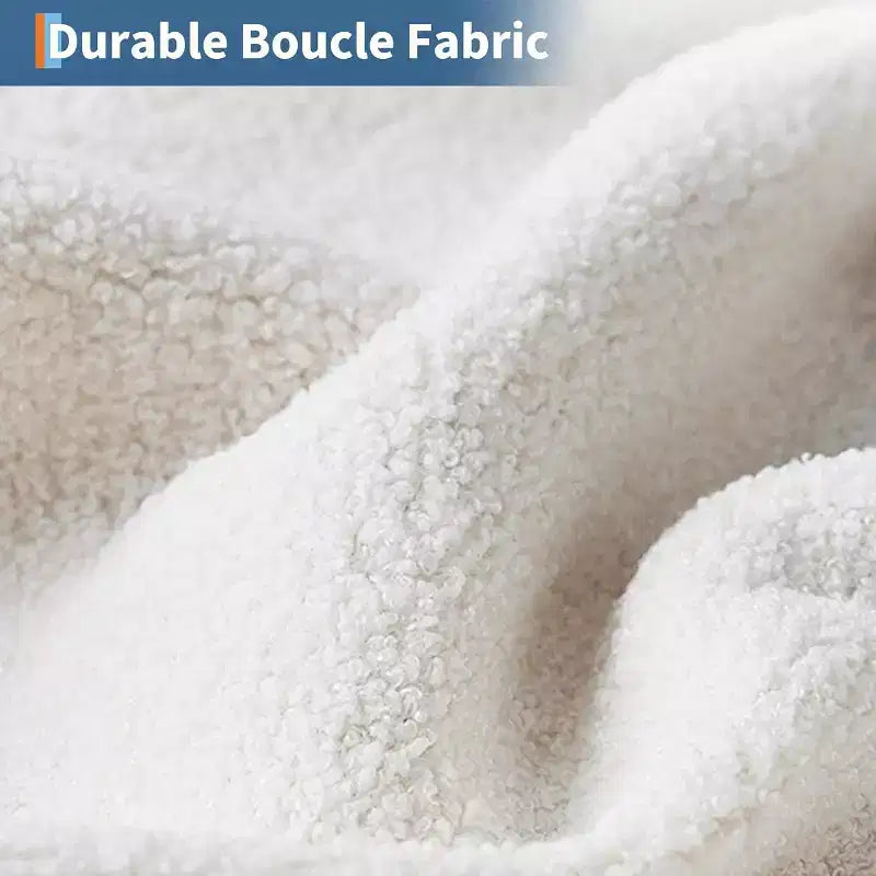 Acekool Canapé Bouclé 2 places - Canapé 3 places moderne avec pieds en bois, coussins moelleux et accoudoirs profilés