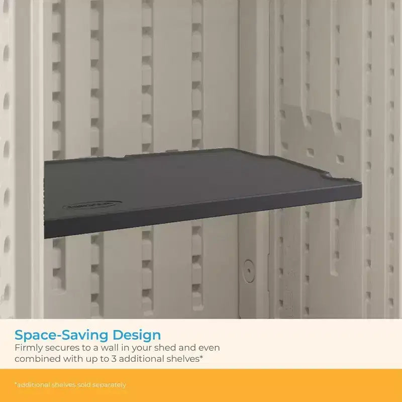 Kit d'étagères verticales Suncast, Étagères peu encombrantes pour structures de rangement extérieur murales, 27,75 L x 14,5 P x 1,25 H, Noir