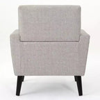 GDFStudio Teche Fauteuil club capitonné en tissu, style Mid-Century Modern, avec pieds évasés