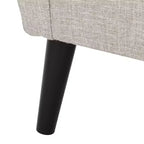 GDFStudio Teche Fauteuil club capitonné en tissu, style Mid-Century Modern, avec pieds évasés