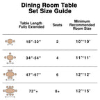 Grande table à manger ovale noire 79 Farmhouse pour 6 à 8 personnes avec pieds en V pour salle à manger et salon