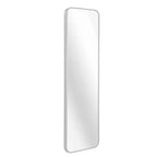 Whisen Miroir de porte mince 47x14 pouces, verre HD avec cadre en aluminium antirouille