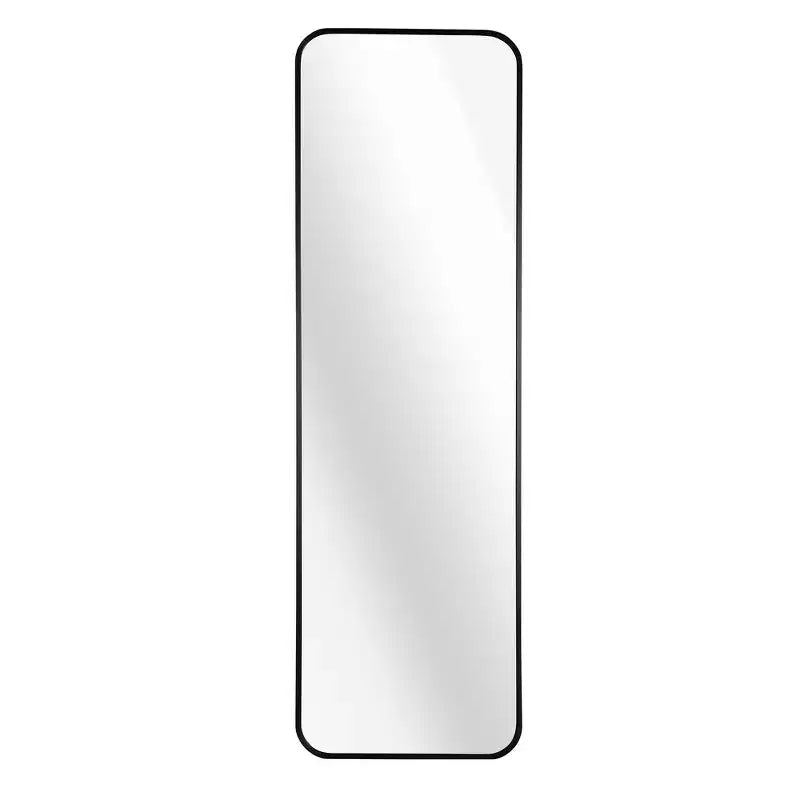 Whisen Miroir de porte mince 47x14 pouces, verre HD avec cadre en aluminium antirouille