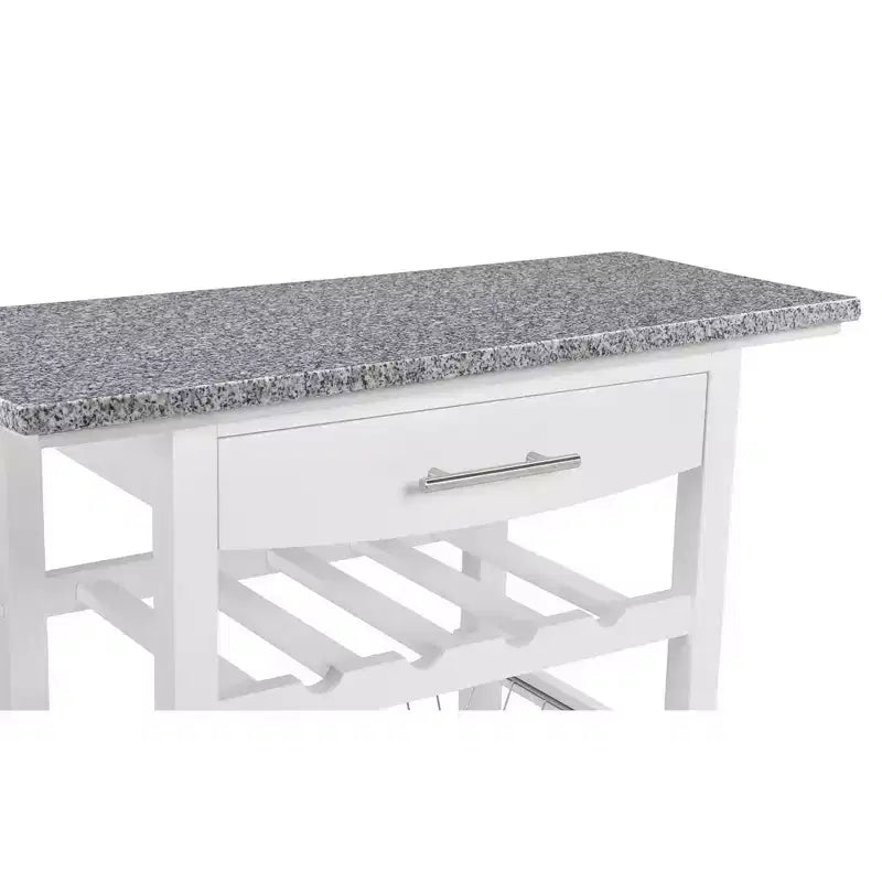 30Mobile Îlot de Cuisine Roulant Chariot de Service avec Tiroir Inférieur et Panier de Rangement Coulissant en Fil de Fer