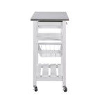 30Mobile Îlot de Cuisine Roulant Chariot de Service avec Tiroir Inférieur et Panier de Rangement Coulissant en Fil de Fer