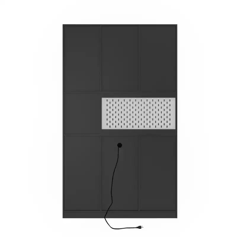 Meuble de cuisine haut autoportant GDFStudio Reginald Modern 74 po avec 6 portes et 2 tiroirs