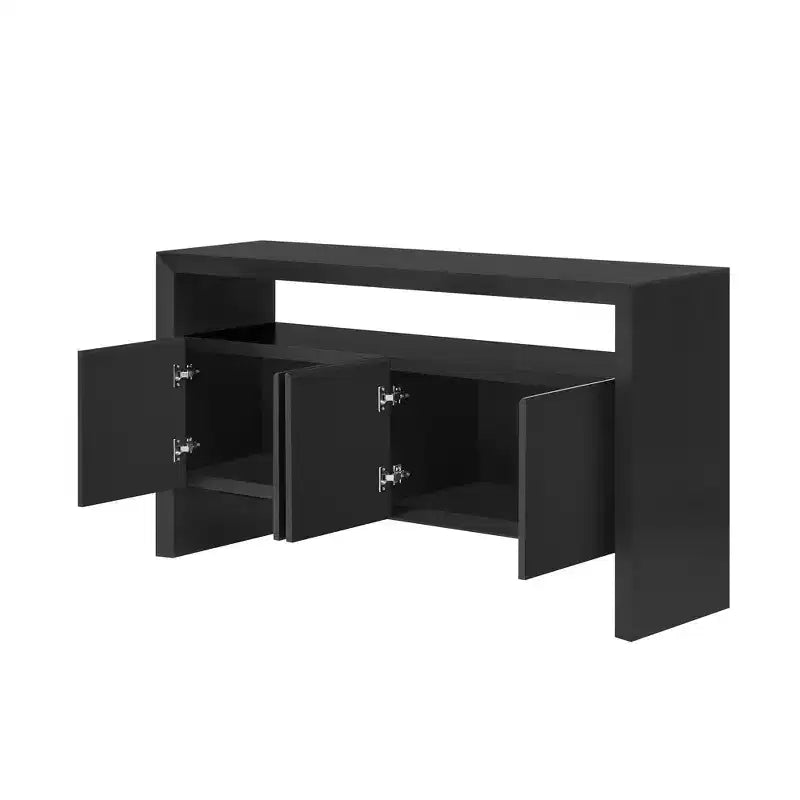 Buffet moderne Merax à 4 portes avec étagère ouverte