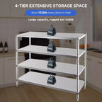 Étagères de rangement, 150 kg par étagère, unité de rayonnage métallique – Organisateur ajustable pour cuisine, garage, bureau, entrepôt