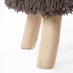 Tabouret GDFStudio Edene Boho en Tissu Fait Main avec Accents Métalliques