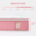 GDFStudio Cecil Matelas Hybride à Ressorts Ensachés Individuels avec Mousse à Mémoire de Forme et Housse Tricotée Rafraîchissante 12 po