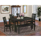 HomeStock Belmont Dinette Table Set - Kitchen Table And Dining Chairs, Black