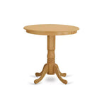 HomeStock Belmont Ensemble Hauteur Comptoir – Table Haute et Chaises de Salle à Manger, Chêne