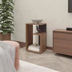 Console MAYEERTY en mélaminé avec rangement ouvert Wengé 1 pièce