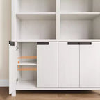 Bibliothèque de Ferme 71, Étagère Vintage avec Armoire de Rangement et Étagère Réglable, Bibliothèque Rustique pour Salon, Bureau, Bibliothèque