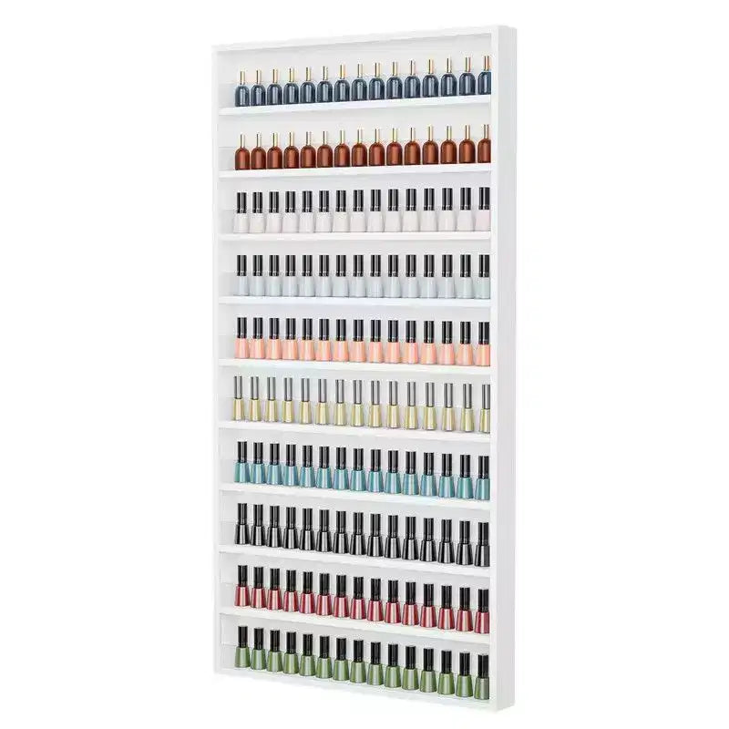 Karl Home Blanc 10 couches support mural Organisateur de vernis à ongles avec déflecteur en acrylique