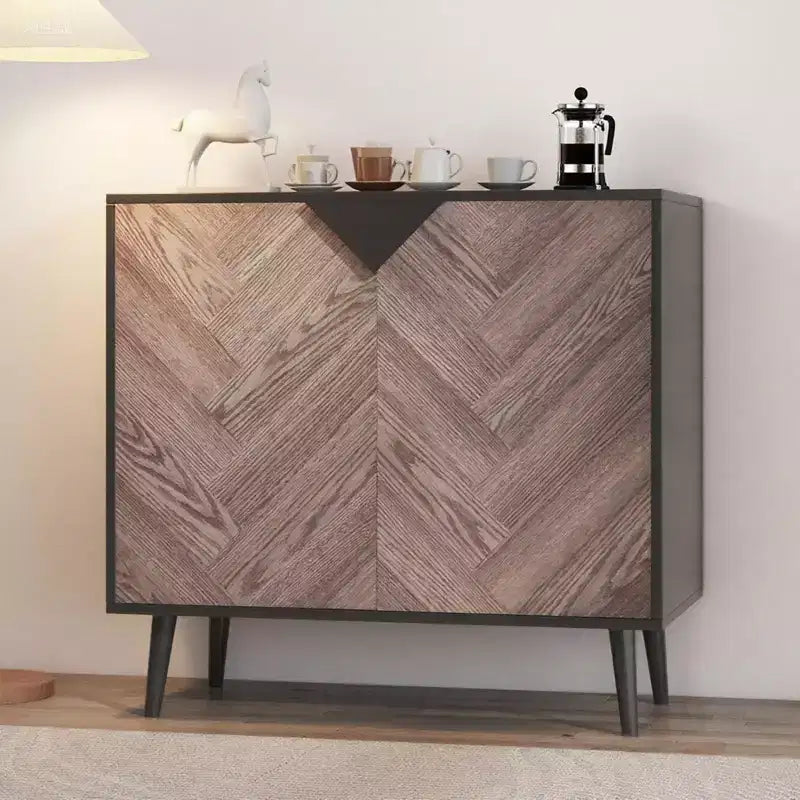 Buffet de rangement autoportant moderne, Meuble d'appoint avec portes, Buffet en bois avec rangement pour salle à manger
