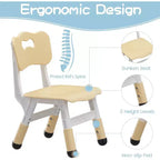 Table et 6 Chaises pour Enfants - Table d'Activités et de Repas à Hauteur Réglable pour Tout-Petits de 3 à 10 Ans, 136 kg