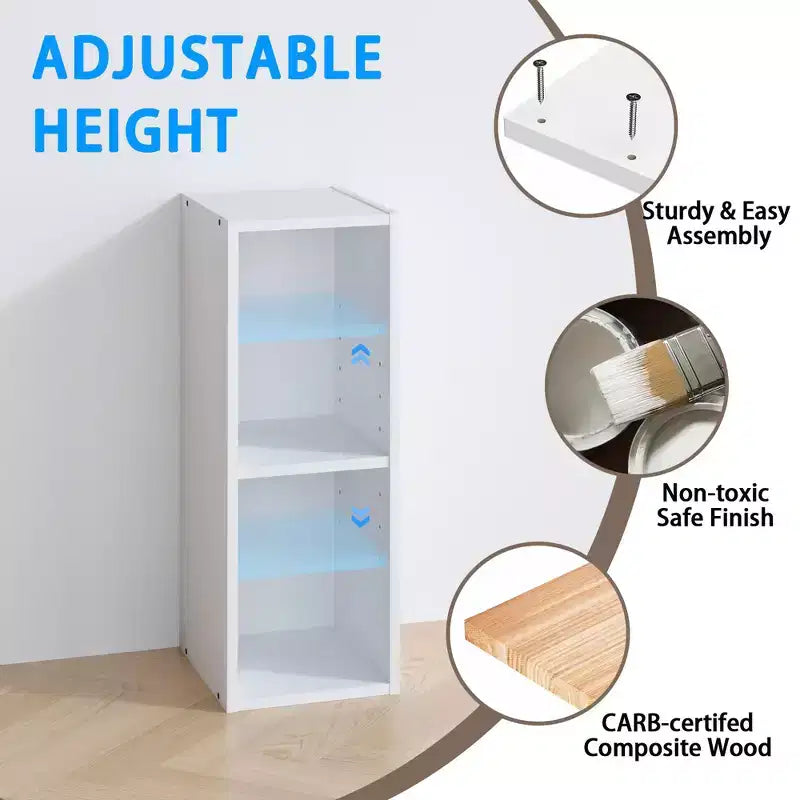 Bibliothèque HOMLUX à 2 niveaux, peu encombrante, largeur de 20 cm, conception réglable