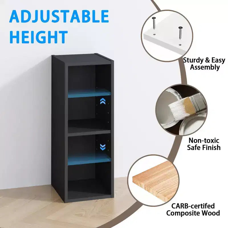 Bibliothèque HOMLUX à 2 niveaux, peu encombrante, largeur de 20 cm, conception réglable
