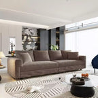 MAYEERTY Canapé moderne confortable rembourré Cloud Deep Seat avec oreillers moelleux pour salon, chambre, bureau, marron
