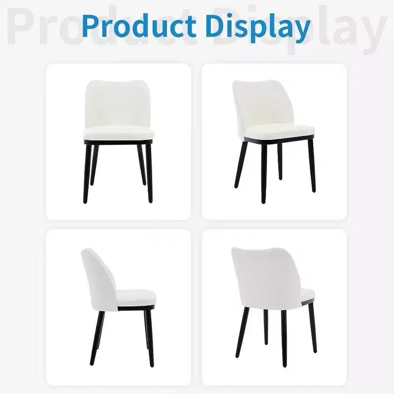 Lot de chaises de salle à manger modernes Acekool : Assise rembourrée neutre, pieds en bois, montage facile