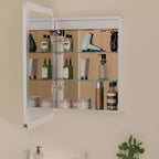 Armoire à pharmacie miroir à LED, montage en saillie ou encastré, éclairage à intensité variable 3 couleurs, anti-buée, USB et prise de courant