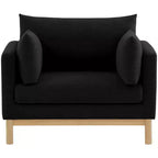Meridian Furniture, chaise en tissu texturé Langham Linen