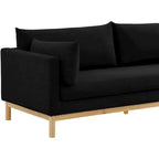 Meridian Furniture, chaise en tissu texturé Langham Linen
