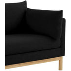 Meridian Furniture, chaise en tissu texturé Langham Linen