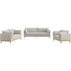 Meridian Furniture, chaise en tissu texturé Langham Linen