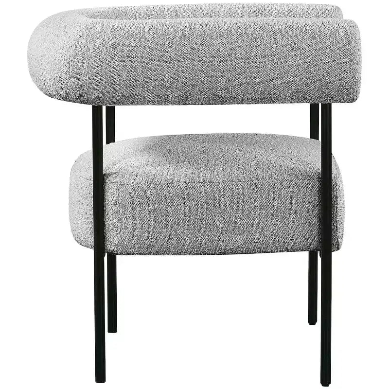 Meridian Furniture, fauteuil d'appoint Blake en tissu bouclette