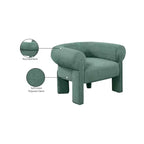 Meridian Furniture, fauteuil d'appoint en tissu polyester Stefano