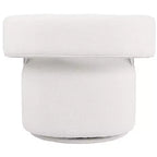 Fauteuil d'appoint pivotant en tissu texturé lin crème Niya de Meridian Furniture