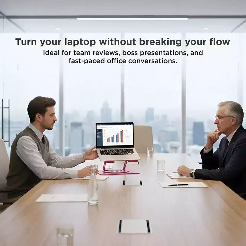 Support d'ordinateur portable pivotant Uncaged Ergonomics, rehausseur d'ordinateur portable réglable pour bureau permettant de surélever, d'incliner, de faire pivoter et de refroidir les ordinateurs portables Support d'ordinateur portable ergonomique