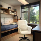 Chaise de Bureau Ergonomique Homy Casa avec Accoudoirs Rembourrés et Hauteur Réglable pour Petit Bureau à Domicile et Coiffeuse