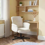 Chaise de Bureau Ergonomique Homy Casa avec Accoudoirs Rembourrés et Hauteur Réglable pour Petit Bureau à Domicile et Coiffeuse