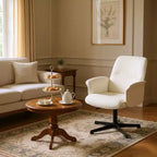 Chaise de Bureau Ergonomique Homy Casa avec Accoudoirs Rembourrés et Hauteur Réglable pour Petit Bureau à Domicile et Coiffeuse